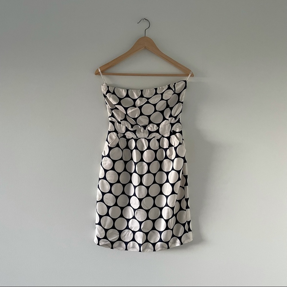 Banana Republic navy/white corset dress